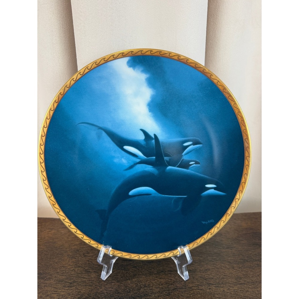 VTG 1991‎ Orca Trio by Wayland Great Mammals of the Sea 8.5" Numbered Plate